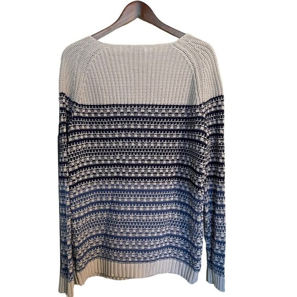 BDG Urban Outfitters Womens Blue Chunky Knit Ribbed Colorblock Sweater Medium - Picture 5 of 5